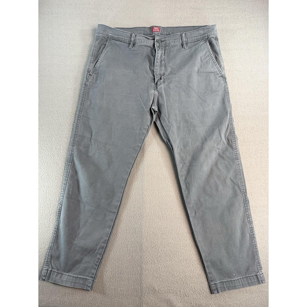 Levi's XX Chino Pants Mens 36x30 Gray Regular Fit Standard Taper Stretch Casual